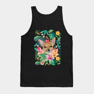 Tropical Short Haired Red White Chihuahua 1 Tank Top